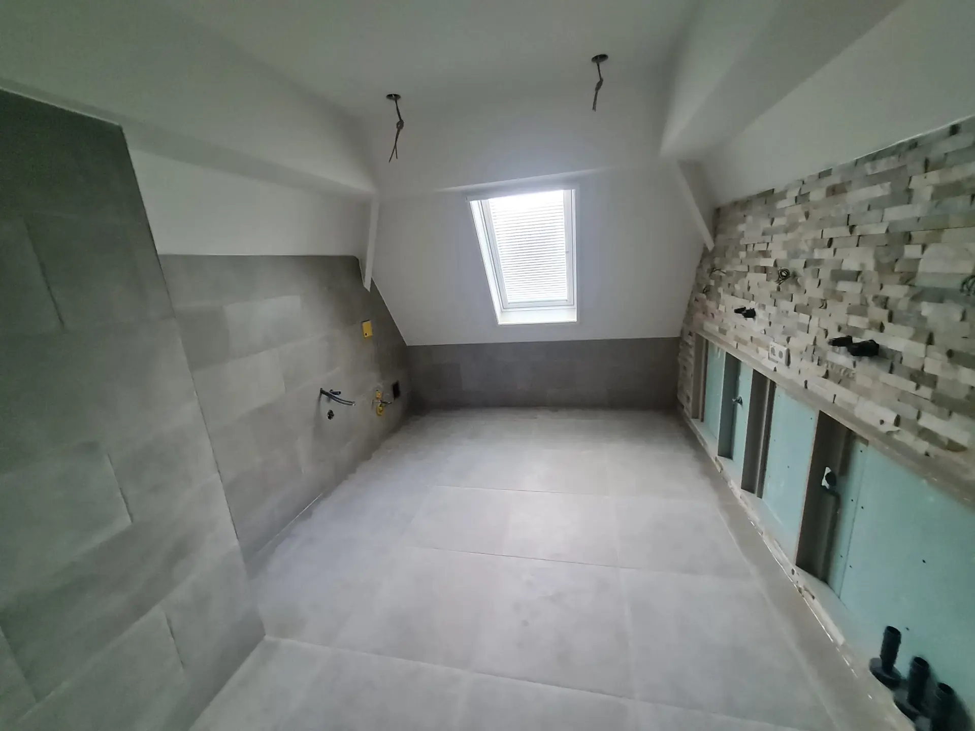 Nieuwe badkamer op zolder